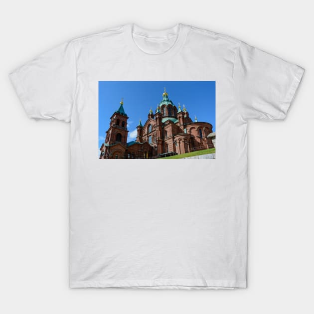 Red brick Uspenski Cathedral T-Shirt by lena-maximova